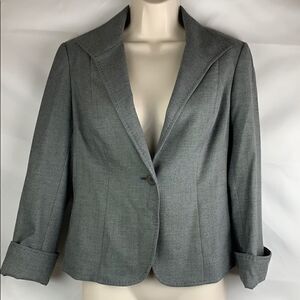 Talbots Grey Single button career blazer
